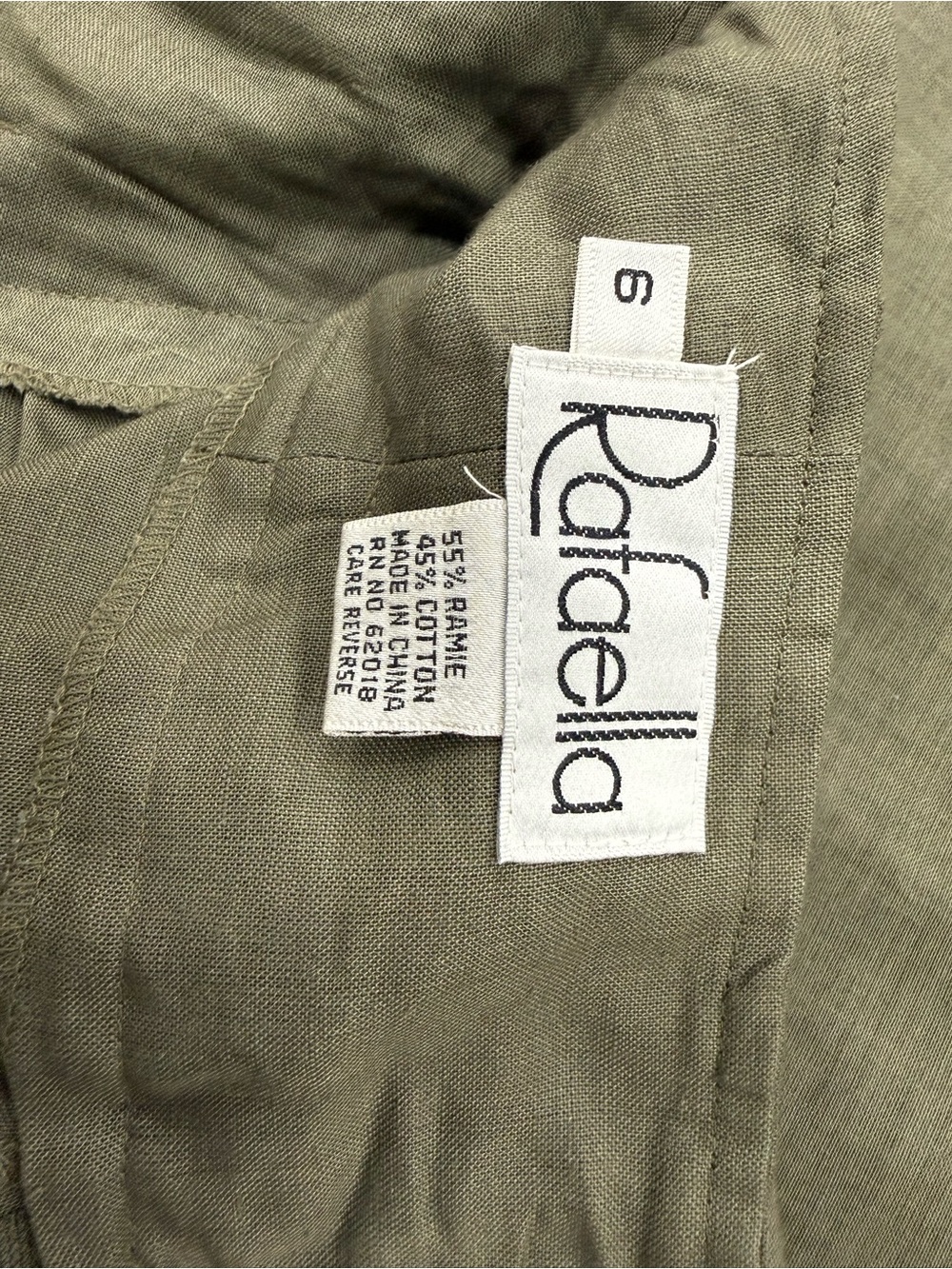 Rafaella Olive Green A-Line Midi Skirt - Picture 6 of 8